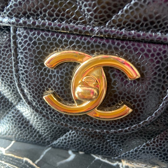 Classic Caviar black Chanel jumbo double flap bag‎ - Picture 2 of 16